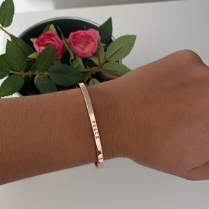 Rose Gold Plated, Sterling PEACE cuff bracelet ✌🏽